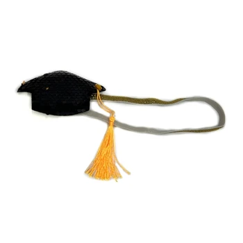 Уникални пайети докторска шапка лента за глава с мини пискюли дипломиране парти лента за коса за правене на снимка унисекс шлем