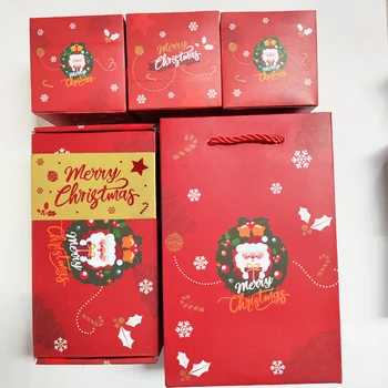 1 Комплект коледни подаръчни кутии Подскачащи кутии за бонбони Кутии за лечение Коледно парти благоприятстват Кутия за подаръци за експлозия