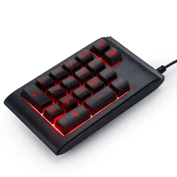 Три цвята RGB подсветка USB кабелна клавиатура водоустойчив номер подложка цифров клавиатура мини numpad многофункционална цифрова клавиатура