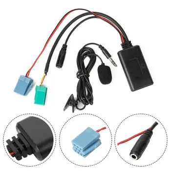 автомобилен Bluetooth модул AUX аудио кабелен адаптер с MIC Handsfree MP3 музикален адаптер за Renault Update List Radio L4W5