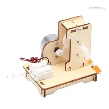 DIY Wooden-Hand Cranked Generator Студенти Деца Физически науки Експеримент Ранно образование Изобретение Материали C5AB