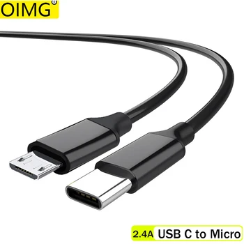  USB C към микро USB кабел за зареждане USB-C USBC към микро кабел за предаване на данни за лаптоп телефон Xiaomi Redmi Note3 бързо зареждане