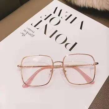 Очила за очила Мъже Геометрична форма Рамка Жени Компютърни очила Анти синя светлина Очила Защита на очите Очила в корейски стил
