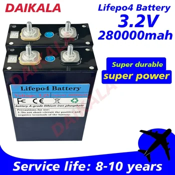 3.2V 280AH LiFePO4 акумулаторни клетки за слънчева енергия DIY литиева батерия Home Power 12V в наличност