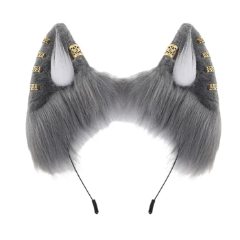 Смешни Куче ухо лента за глава Cosplay Прислужница Ленти за коса Сладки карнавали Парти декори за коса Дропшипинг