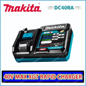 Makita 40V Max DC40RA XGT Бързо оптимално зарядно устройство Цифров дисплей Оригинално 40V зарядно устройство за литиева батерия Дизайн с двоен вентилатор