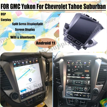 Tesla екран Android 11 играч главата единица за GMC Yukon за Chevrolet Tahoe Suburban 2014 2015 2016 2017-2020 GPS радиоприемник