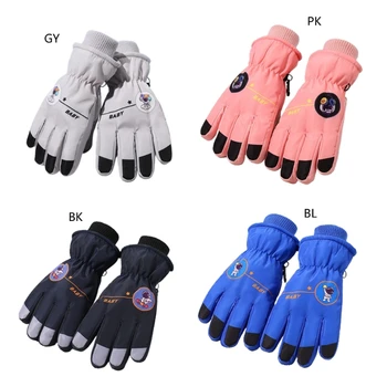 Зимни ръкавици за сняг Водоустойчиви детски ски ръкавици на открито Детски ръкавици Момче момиче Термични ръкавици за колоездене Каране на ски Y55B