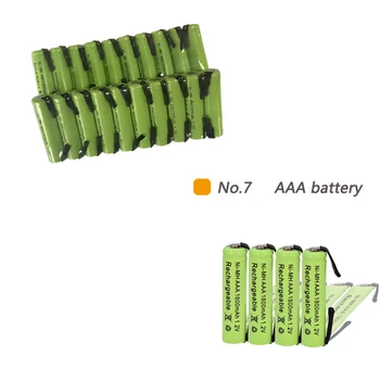 1.2V 1800mah Ni-MH AAA акумулаторна батерия, с раздели за запояване за електрическа самобръсначка Philips Braun, бръснач, четка за зъби