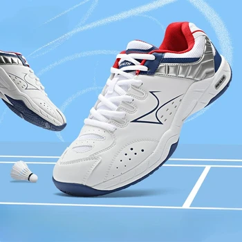 2023 Горещи обувки за бадминтон Жени Дизайнер на марката Спортни обувки Мъже Най-високо качество Обувки за тенис на маса Big Boy Leather Badminton Sneakers