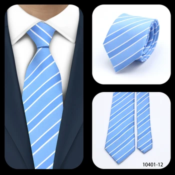 LYL 7CM Луксозна елегантна синя диагонална ивица Вратовръзка Man Луксозни маркови аксесоари Вратовръзка за мъжки костюм подарък Сватба Джентълмен