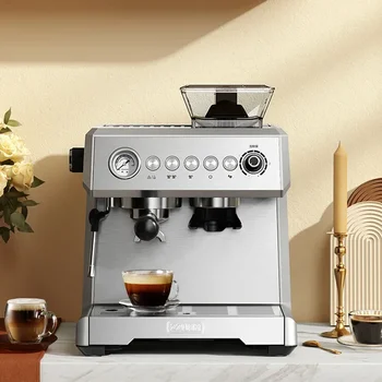 Нова еспресо кафе машина Еспресо машина 20bar помпа налягане с мелница пара мляко Frother полуавтоматична кафемашина