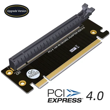 PCI Express 4.0 16X щранг карта PCI-E към PCI-E 16X слот 90 градусови конектори високоскоростен PCIE X16 конвертиране адаптер за 1U 2U сървър