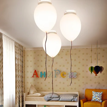 Модерни деца LED таван светлини за хол спалня нощно легло проучване пътека светлини бели балони стъкло таван лампа MJ1112