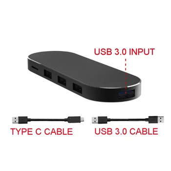 Y1UB 7-In-1 Тип C USB хъб четец на карти адаптер за MacBook PC Android Ph