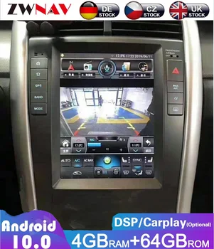 Android 10.0 4+64GB автомобилно радио за Ford Edge 2012 2013 2014 Вертикален екран мултимедиен плейър кола стерео GPS навигационна система