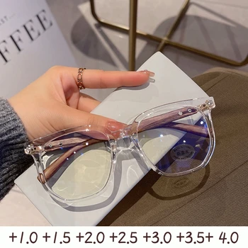 Реколта квадратна рамка далновидни очила модерни нови очила за четене с висока разделителна способност пресбиопия за мъже жени диоптър очила