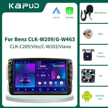 Kapud Android 10 Радио стерео автомобилен мултимедиен плейър за Mercedes Benz W203 Vito W639 Vaneo CLK W209 W210 CarPlay Навигация DSP