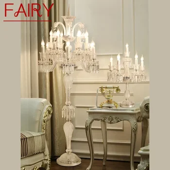 ФЕЯ Европейски стил кристал етаж лампа луксозен хотел бална зала сватба свещ декорация лампа хол спалня вила