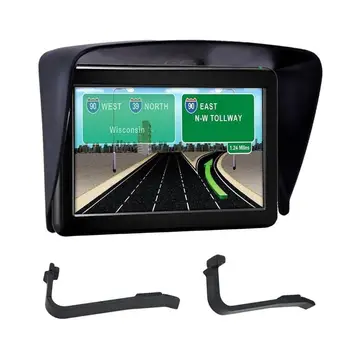 GPS сенник покритие навигация сенник сенник GPS отблясъци намаляване визьор универсална гъвкава GPS сянка покритие за 5 инчов автомобил GPS