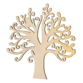 1Pcs Естествен дървен живот дърво издълбани живопис занаятчийски скрапбукинг за ръчно изработени шиене декорация дома DIY
