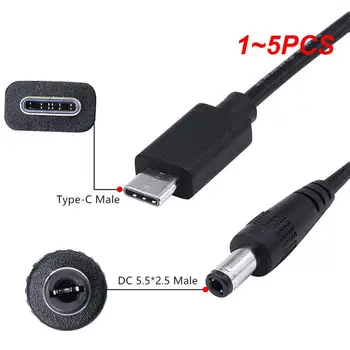  1 ~ 5PCS 1m USB 3.1 Тип C USB-C мъжки към DC 5.5X2.5mm мъжки захранващ жак удължител кабел за зареждане адаптер кабел (тип c до