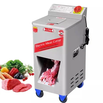  220V търговска резачка за месо от неръждаема стомана Електрическа машина за рязане на месо 1500W машина за нарязване на месо за рязане на зеленчуци