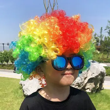Детски фенски перуки за възрастни Забавни експлозивни шапки за деца Хелоуин Ден на детето Червенонос клоун шоу реквизит Бебешки парти консумативи