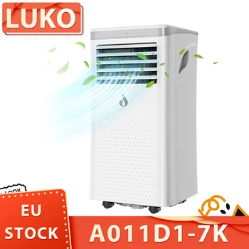 LUKO A011D1-7K 3 в 1 Преносим изсушител на климатик 7000BTU Капацитет на охлаждане 2 Скорости на вятъра 24-часово дистанционно управление на таймера