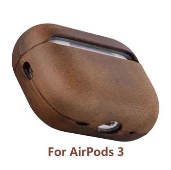 Естествена телешка кожа за AirPods Pro 2 Case AirPods 1 2 3 капак Bluetooth аксесоари за слушалки