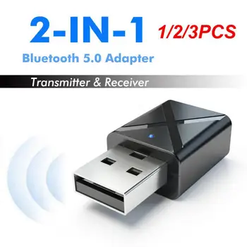 1/2/3PCS 5.0 Bluetooth аудио приемник предавател мини 3.5mm AUX жак стерео Bluetooth предавател за телевизор PC кола USB безжичен