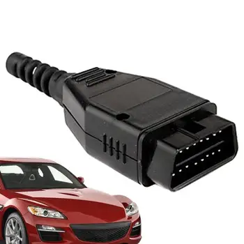 Автомобилен електрически конектор OBDII автомобил Авто адаптер Plug Shell Kit Издръжлив и надежден OBDII щепсел с винтове Автомобилен диагностичен кабел