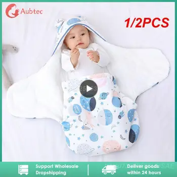 1/2PCS Зимно новородено бебе обвивка одеяла карикатура бебе спални чували плик за новородено сън чувал дебел за бебе 0-6