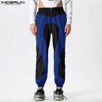 американски стил мъжки панталони мода улица цип дизайн панталони случайни горещи продажба пачуърк дълги панталони S-5XL INCERUN 2023