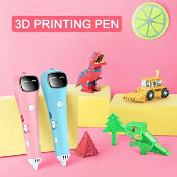 Безжична писалка за 3D печат за деца нискотемпературна 3D рисуваща писалка с PCL нажежаема жичка играчки за деца подарък DIY рисуване Doodle нов