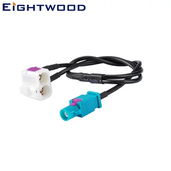 Eightwood Fakra кабел B двоен женски прав ъгъл към факра Z пигтейл кабел RG174 30cm за автомобилно радио с фантомно персонализиране