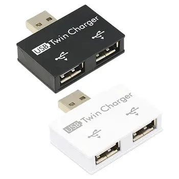 USB 2.0 мъжки към двоен 2-портов USB сплитер концентратор адаптер конвертор зареждане USB тел щепсел за компютър лаптоп