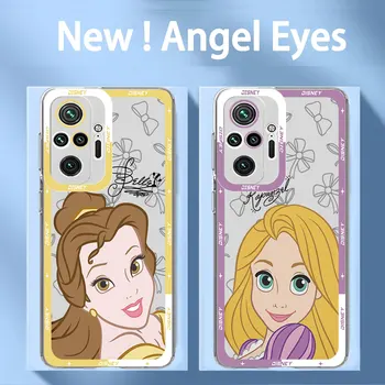 Disney Princess Ariel Frozen Калъф за телефон за Redmi Note 11 Pro 12S 9T 12 Pro 8 9 Pro 10 Pro 11S силиконов гръб Funda Clear Cover