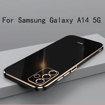 За Samsung Galaxy A14 5G калъф Мек капак TPU калъф за Samsung Galaxy A14 5G Висококачествена защита на камерата против пръстови отпечатъци