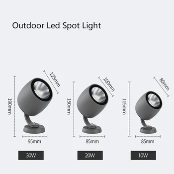 Висока светлинна ефективност 10W 20W 30W лампа за тревни площи за градинско осветление AC85-265V Spike водоустойчива лампа за косене на трева