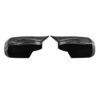 Car Gloss Black Ox Horn Капак за странично огледало за обратно виждане за 3 Series E46 1998-2005 5 Series E39 1995-2004