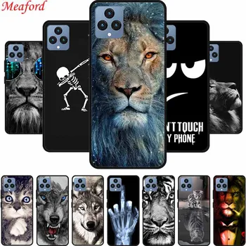 За T-Mobile REVVL 6x калъф за телефон Lion Wolf Tiger Cat Black Silicone Soft Back Cover Case For T-Mobile REVVL 6x Case 6 x