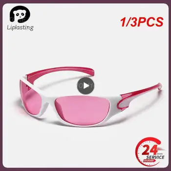 1/3PCS Y2k Millennium Color Пънк Хип-хоп Червен стил Очила за шофиране на открито Улични очила за горещо момиче Готически Uv400 очила
