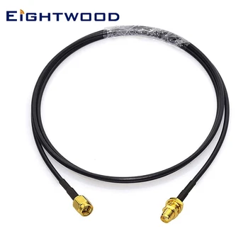 Eightwood SMA мъжки към женски преграда RG174 коаксиален кабел 1m за усилвател на клетъчна антена RTL SDR USB Dongle ADS-B приемник
